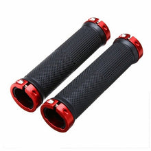 Load image into Gallery viewer, 1 Pair Bicycle Grips With Lock Rubber and Aluminium Alloy Non-Slip Straight Type Road Handle Bike bicycles Parts Bmx MTB Cuffs
