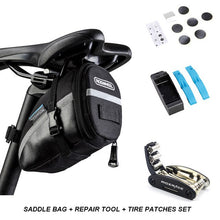 Load image into Gallery viewer, Bicycle Repair Tools Kits Saddle Bag Cycling Seat Pack MTB Bike Accessories Multifunction Tool Inner Tire Patches Tire Lever Set
